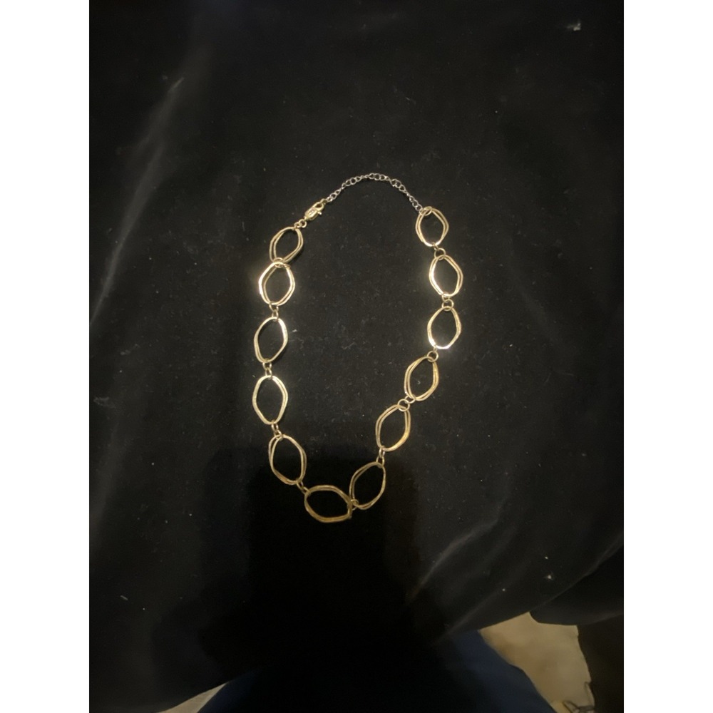 Etienne Aigner Oval Double Link Necklace